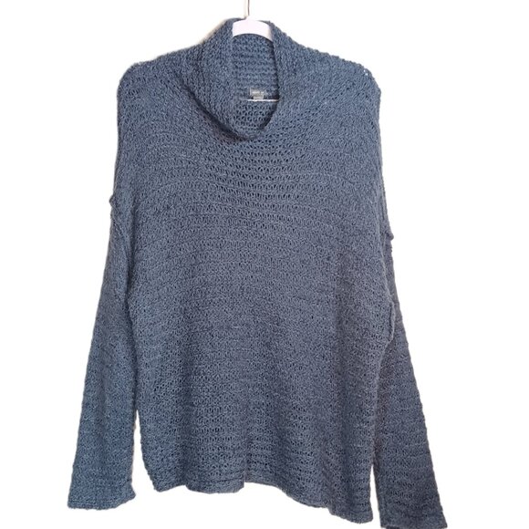 aerie Sweaters - Aerie Cable Knit Sweater Womens Small Petite Blue Cozy Lagenlook Preppy Pullover